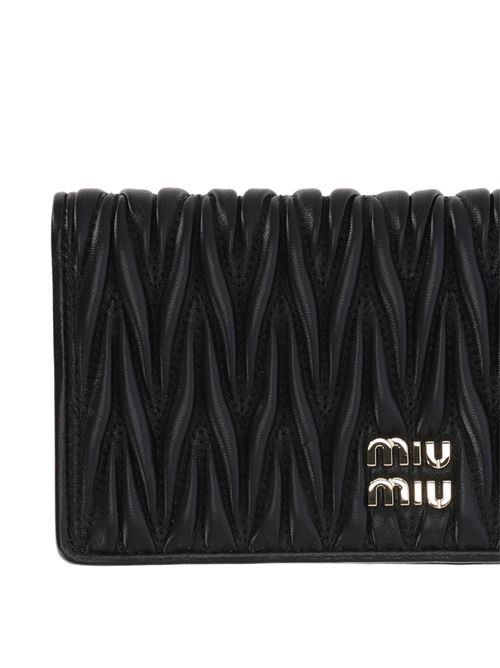 Black calf leather wallet Miu Miu | 5MV0272FPPF0002